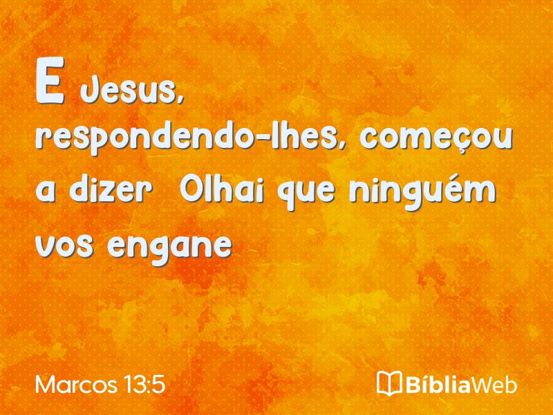 Marcos 13:5 em imagem para compartilhar