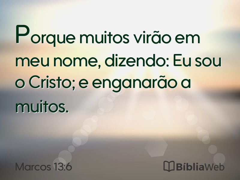 Marcos 13:6 em imagem para compartilhar