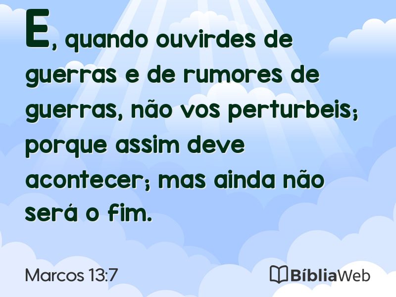 Marcos 13:7 em imagem para compartilhar