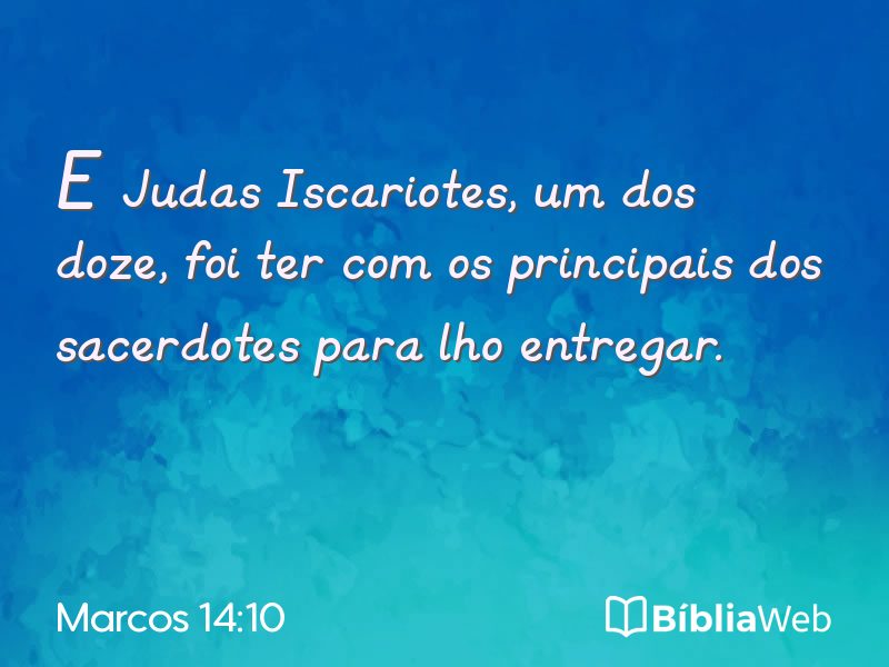 Marcos 14:10 em imagem para compartilhar