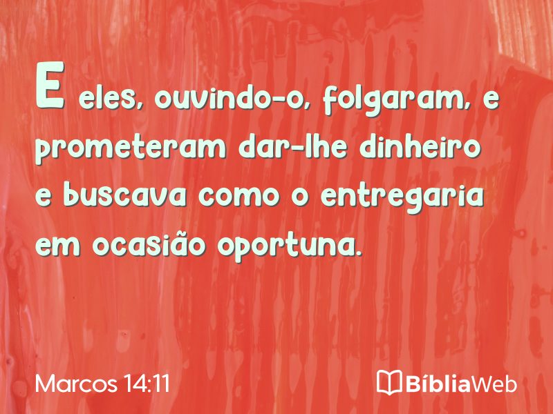 Marcos 14:11 em imagem para compartilhar
