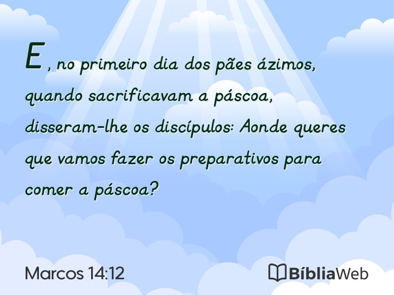 Marcos 14:12 em imagem para compartilhar