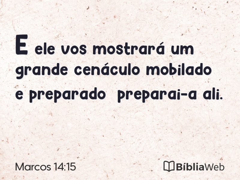 Marcos 14:15 em imagem para compartilhar