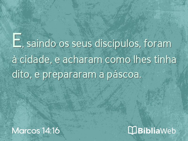 Marcos 14:16 em imagem para compartilhar