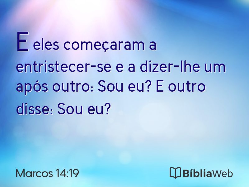 Marcos 14:19 em imagem para compartilhar