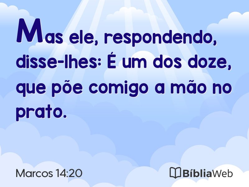 Marcos 14:20 em imagem para compartilhar