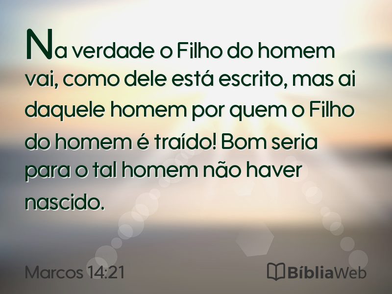 Marcos 14:21 em imagem para compartilhar