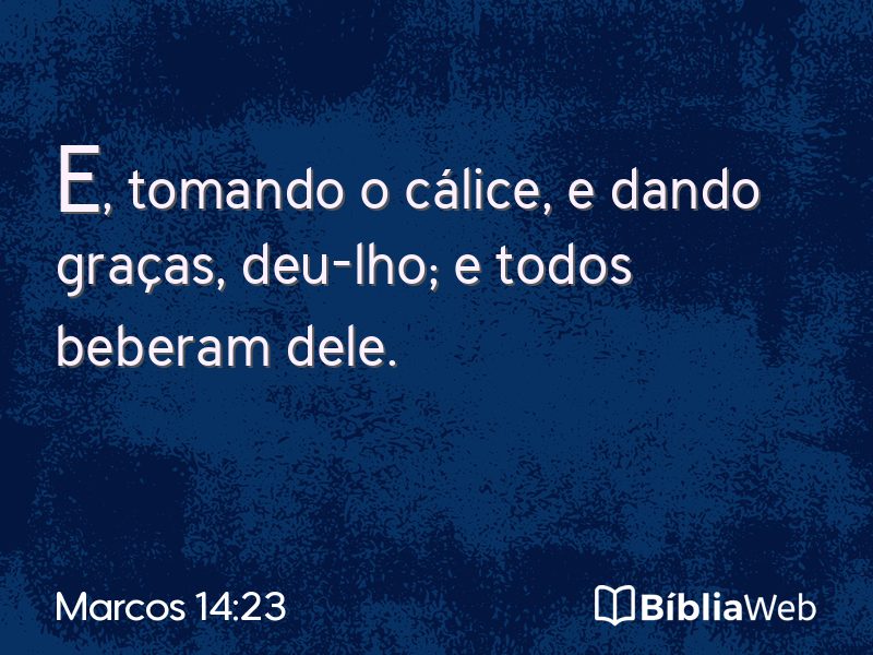Marcos 14:23 em imagem para compartilhar