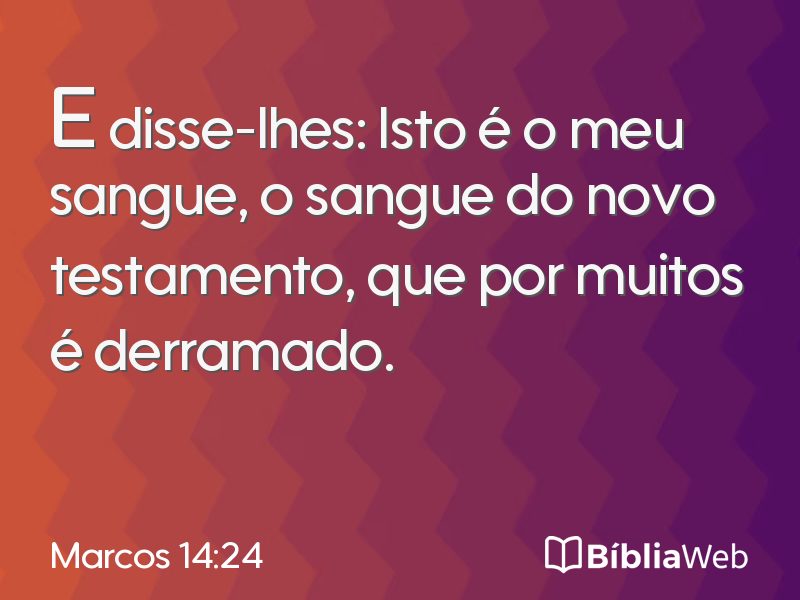 Marcos 14:24 em imagem para compartilhar