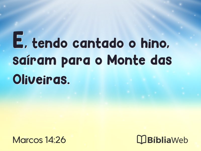 Marcos 14:26 em imagem para compartilhar