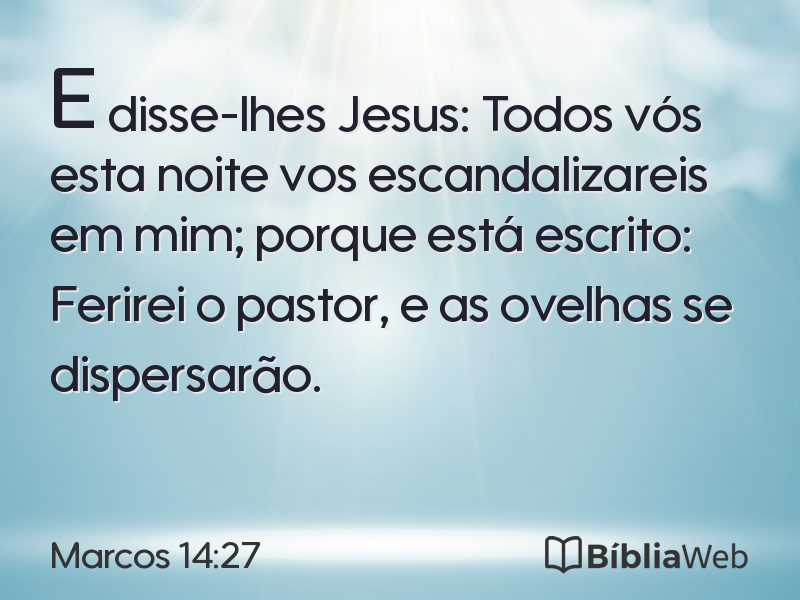 Marcos 14:27 em imagem para compartilhar