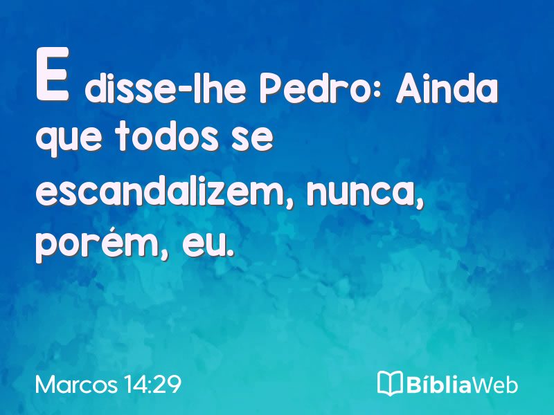 Marcos 14:29 em imagem para compartilhar