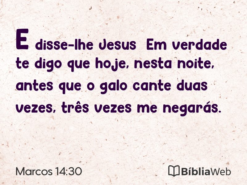 Marcos 14:30 em imagem para compartilhar