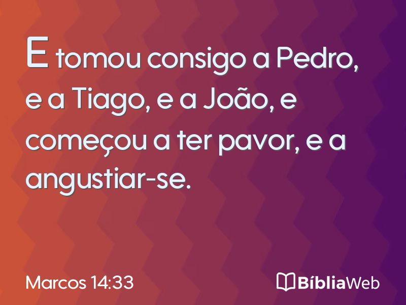 Marcos 14:33 em imagem para compartilhar