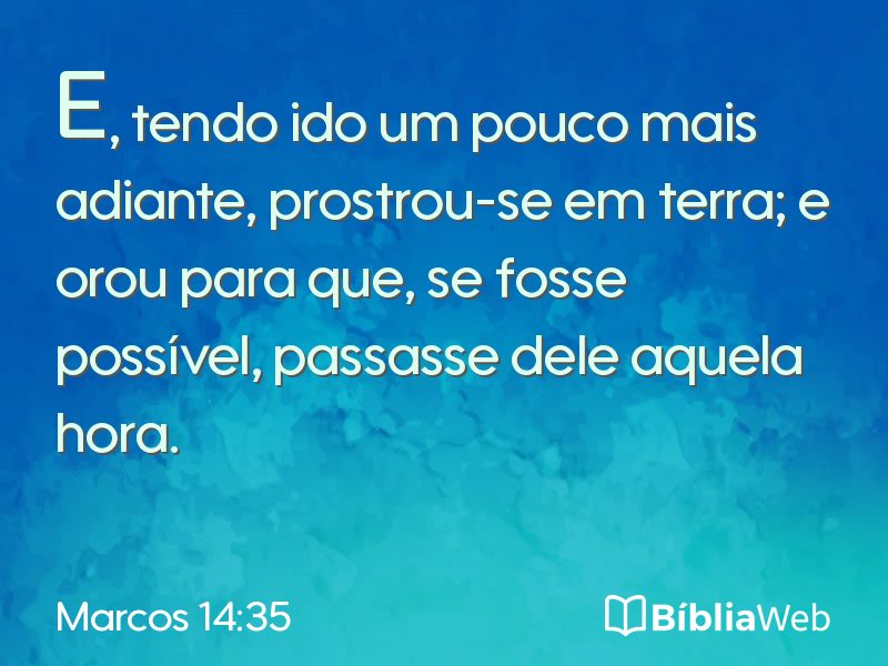 Marcos 14:35 em imagem para compartilhar