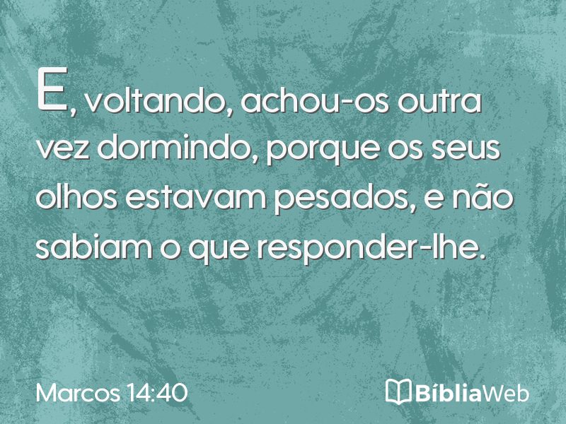 Marcos 14:40 em imagem para compartilhar