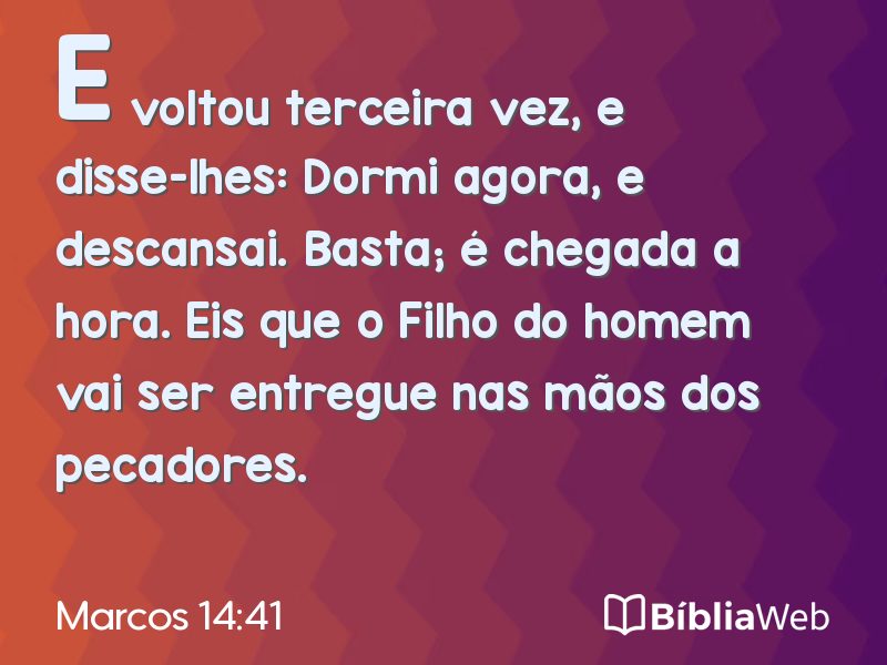 Marcos 14:41 em imagem para compartilhar