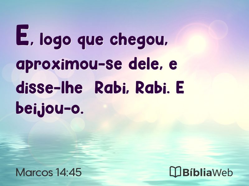 Marcos 14:45 em imagem para compartilhar