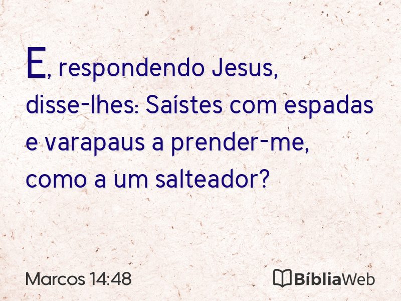 Marcos 14:48 em imagem para compartilhar