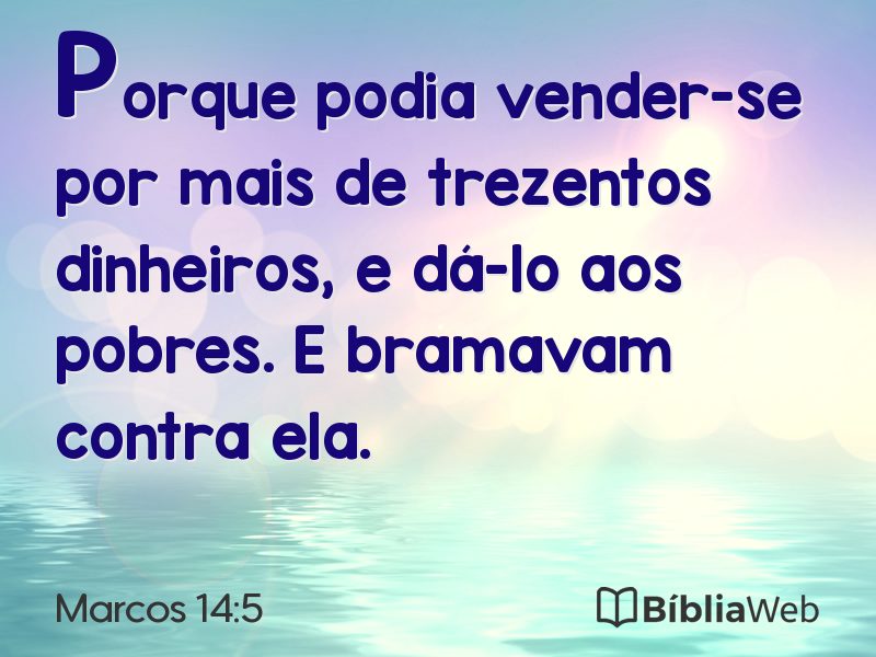 Marcos 14:5 em imagem para compartilhar