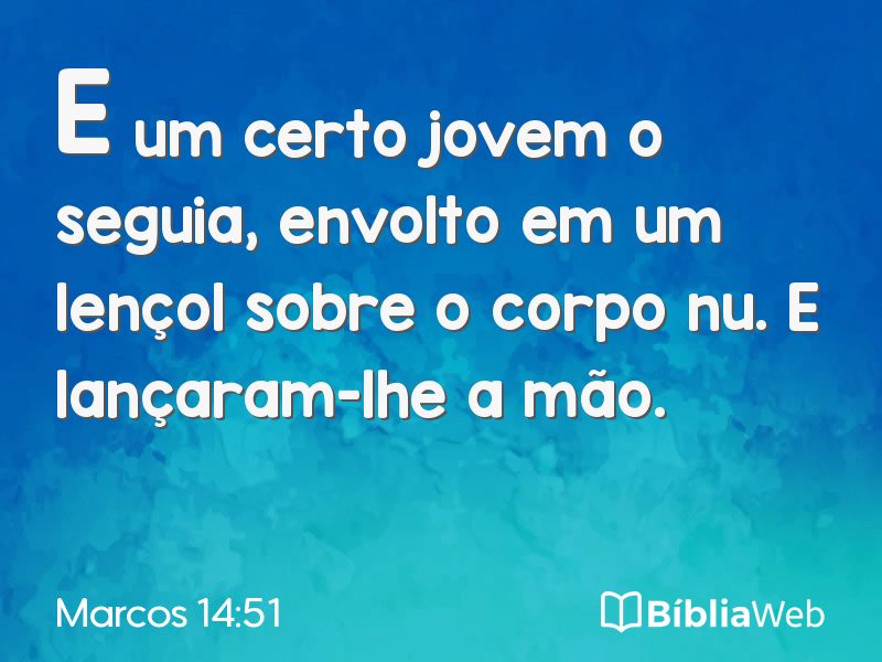 Marcos 14:51 em imagem para compartilhar