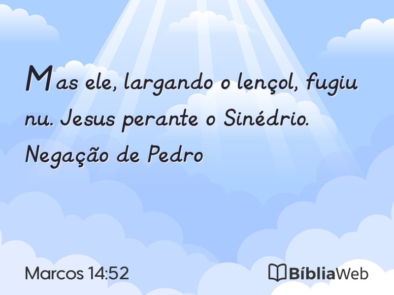 Marcos 14:52 em imagem para compartilhar