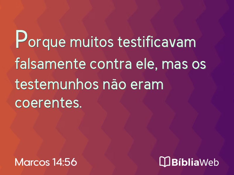 Marcos 14:56 em imagem para compartilhar