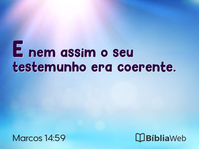 Marcos 14:59 em imagem para compartilhar