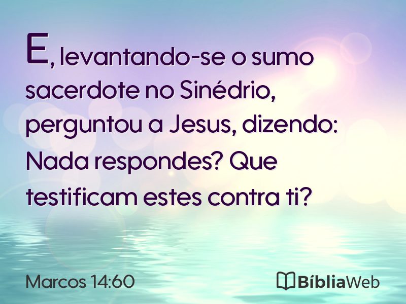 Marcos 14:60 em imagem para compartilhar