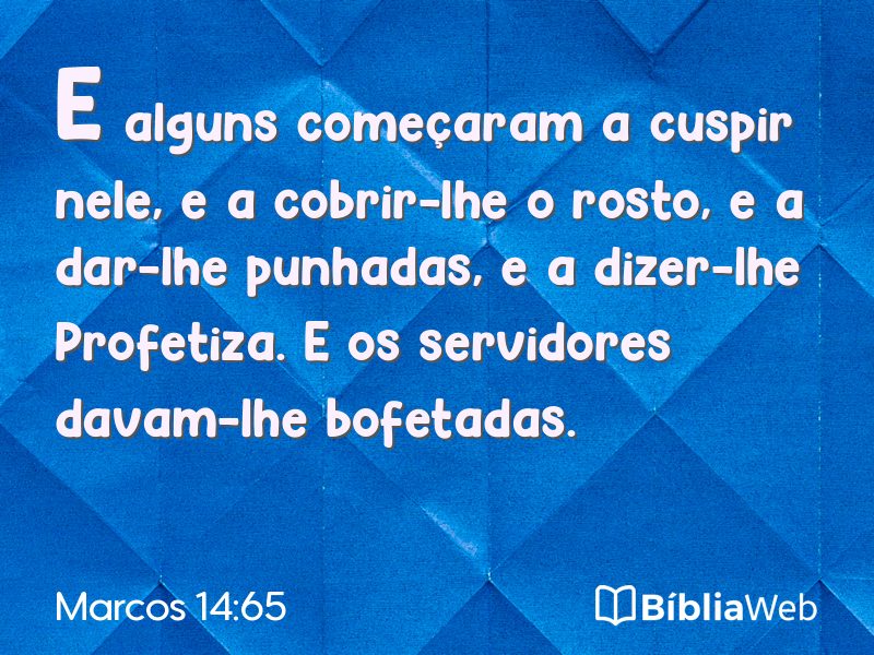 Marcos 14:65 em imagem para compartilhar
