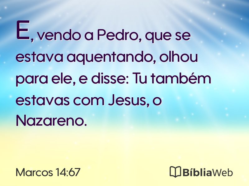 Marcos 14:67 em imagem para compartilhar