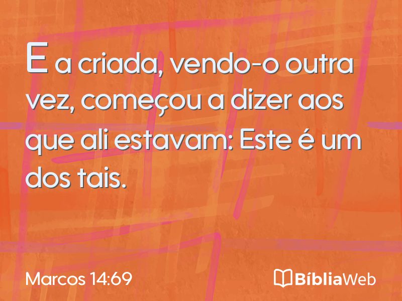 Marcos 14:69 em imagem para compartilhar