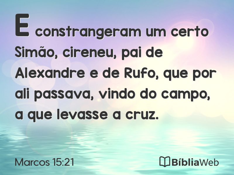 Marcos 15:21 em imagem para compartilhar