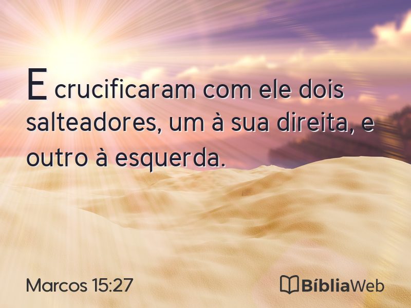 Marcos 15:27 em imagem para compartilhar
