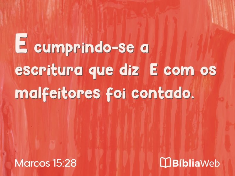 Marcos 15:28 em imagem para compartilhar