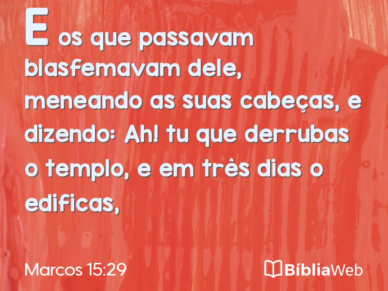 Marcos 15:29 em imagem para compartilhar