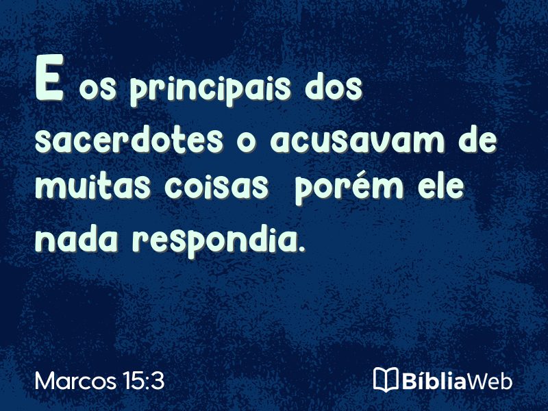 Marcos 15:3 em imagem para compartilhar