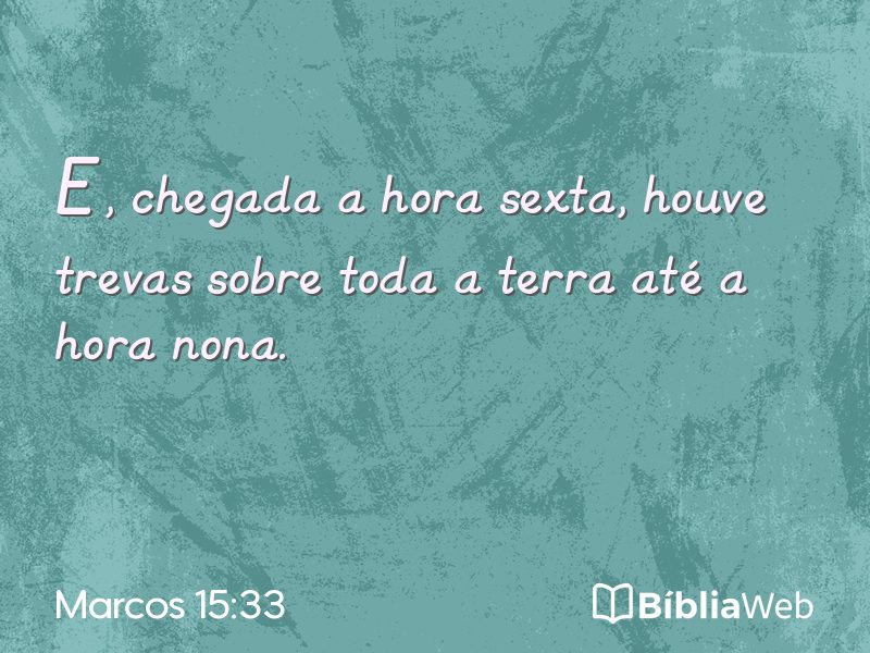 Marcos 15:33 em imagem para compartilhar