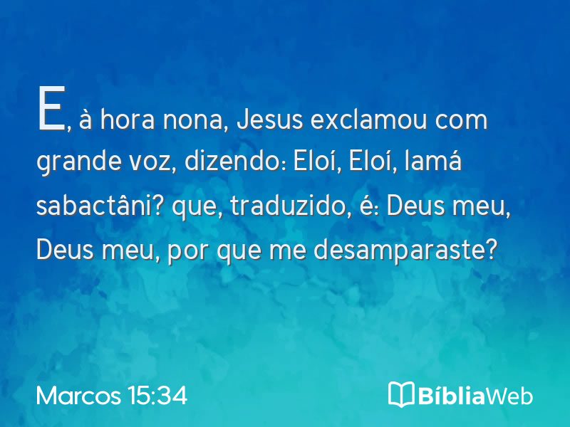 Marcos 15:34 em imagem para compartilhar