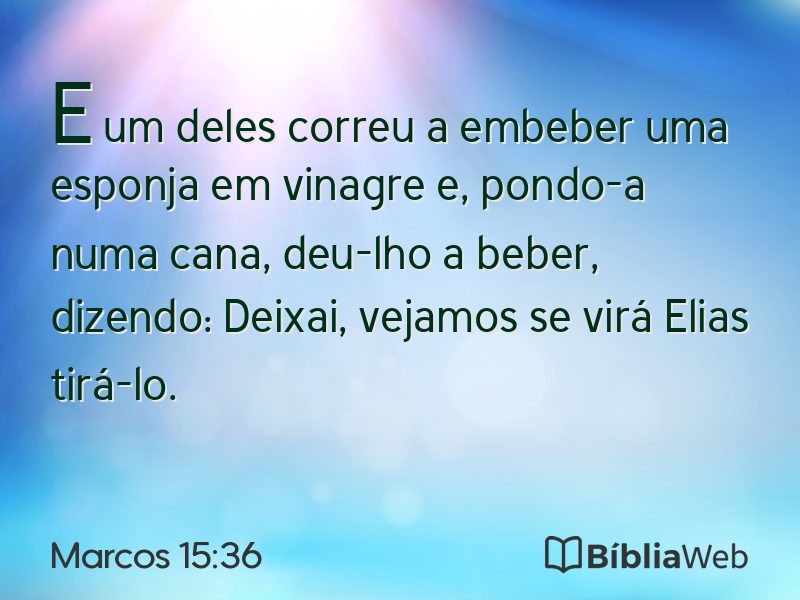 Marcos 15:36 em imagem para compartilhar