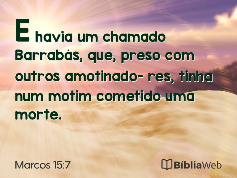 Marcos 15:7 em imagem para compartilhar