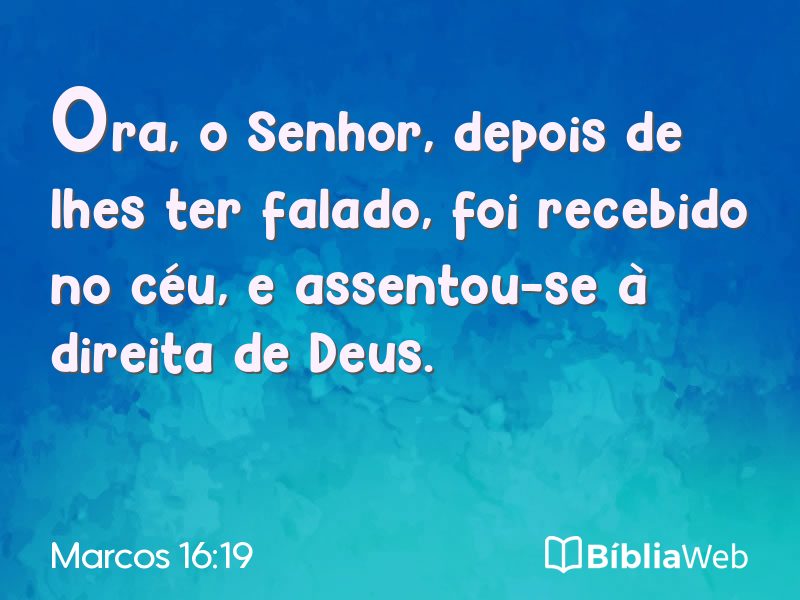 Marcos 16:19 em imagem para compartilhar