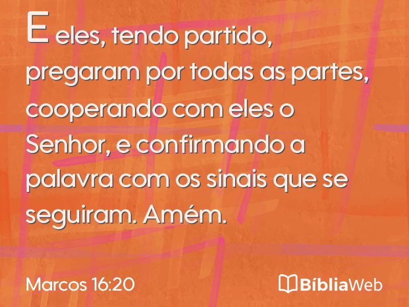 Marcos 16:20 em imagem para compartilhar
