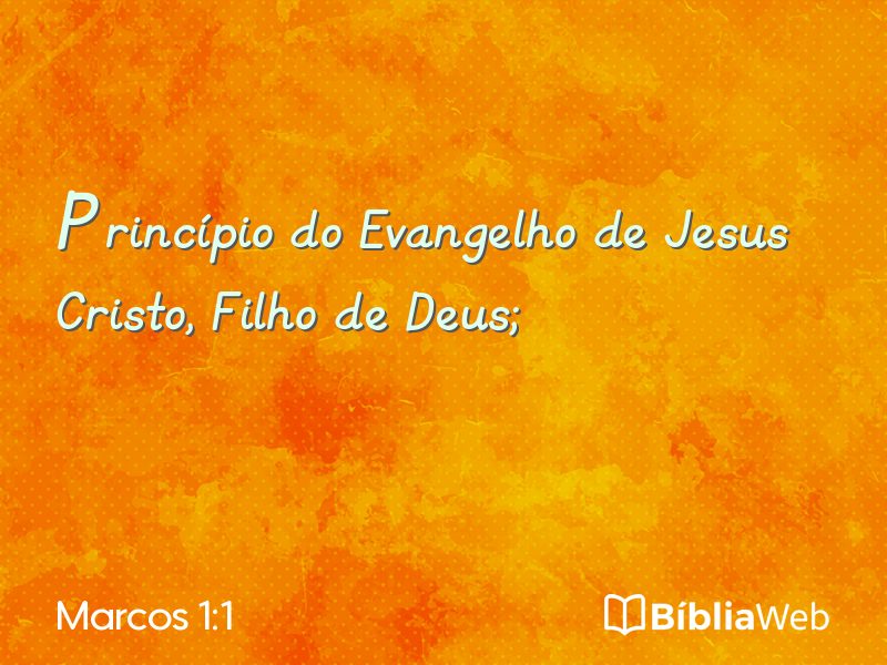 Marcos 1:1 em imagem para compartilhar