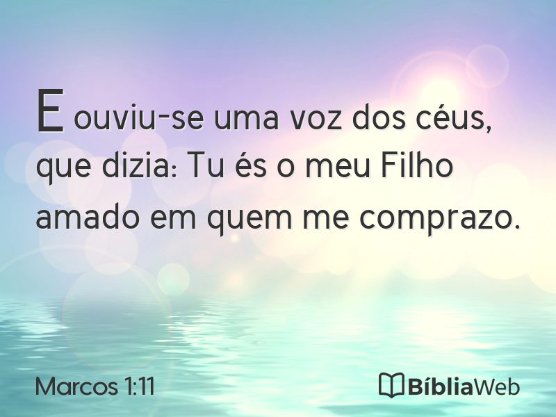 Marcos 1:11 em imagem para compartilhar