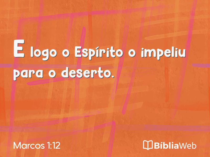 Marcos 1:12 em imagem para compartilhar