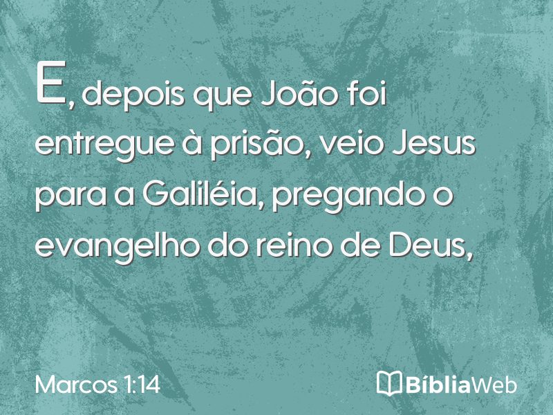 Marcos 1:14 em imagem para compartilhar