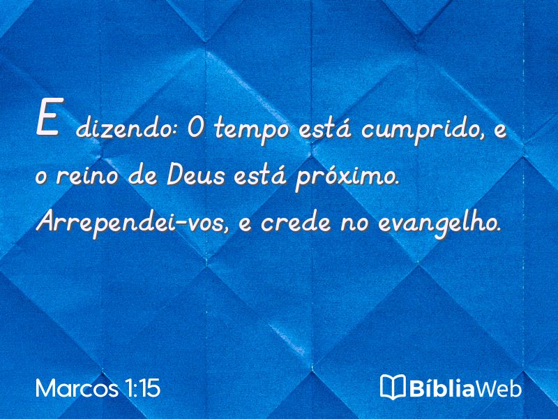 Marcos 1:15 em imagem para compartilhar