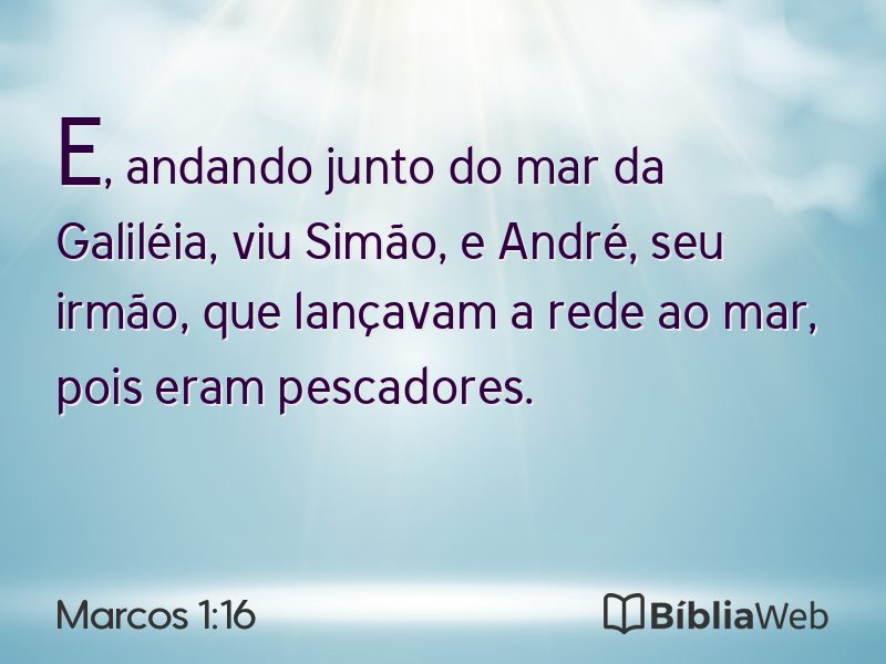 Marcos 1:16 em imagem para compartilhar