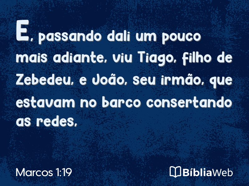 Marcos 1:19 em imagem para compartilhar
